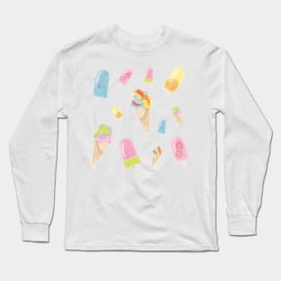 Bright Rainbow Ice Cream Long Sleeve T-Shirt